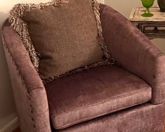 Light Brown Upholstered Club Chair