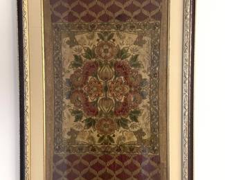 Antique framed tapestry, very unique!