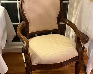 Bernhardt Carved Upholstered Arm Chair