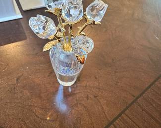 #112 - $34.00 - Swarovski Memories rose vase (retail $65)