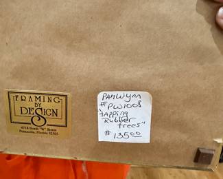 #55 - $70.00 - Pam Wynn 15x12 painting on clay brown colors Titled Ancient image (retail $185)