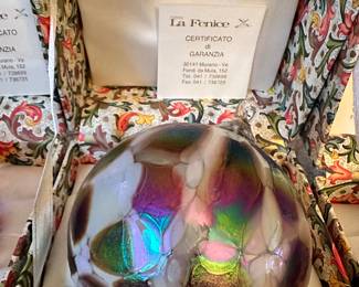 #147 - $40.00 each - Iridescent La Fenice Murano ornament