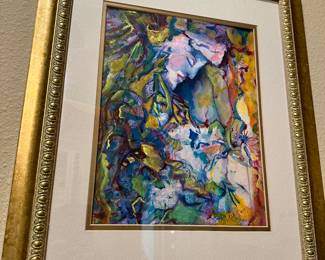 #42 - $90.00 - Water color face in a tree Mary Wilkinson 17x22