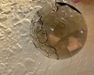 #117 - $22.00 - Swarovski amber suncatcher
