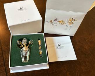 #112 - $34.00 - Swarovski Memories rose vase (retail $65)