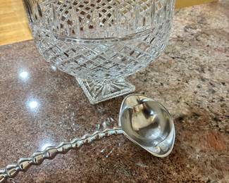 #10 - $150.00 - Punch bowl crystal with 12 cups 11W round by 11T