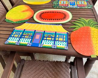 #59 - $80.00 - Saint Croix hand painted wood place mats (6)