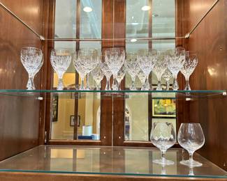 #52 - $150.00 - German crystal wine glasses 7 wine glasses x 2