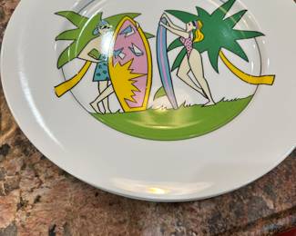 #68 - $60.00 - Studio Nova, Sun Bathing fine China (6 plates)