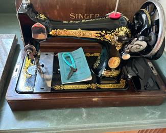 #163 - $200.00 - Singer Sewing Machine with wooden case