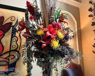 #11 - $70.00 - Floral arrangement birds of paradise/hibiscus 56Tx30