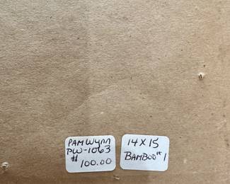 #55 - $70.00 - Pam Wynn 15x12 painting on clay brown colors Titled Ancient image (retail $185)