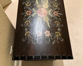 #39 - $175.00 - Norwegian hand painted chest brown 30Wx18Dx19T