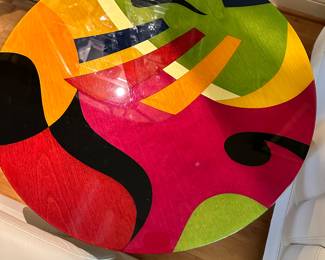 #8 - $150.00 - 2 Modern inlaid side table 24Wx21T