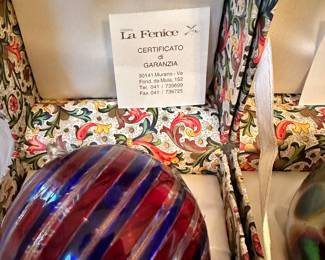 #146 - $40.00 each - Purple La Fenice Murano ornament