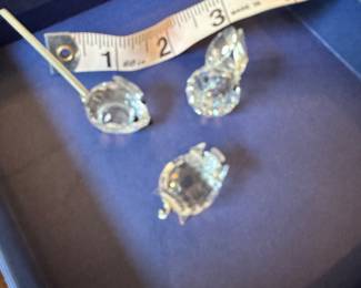 #127 - $30.00 - Swarovski set of 3 mini mouse/pig/rabbit