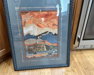 #30 - $120.00 - Pam Wynn original charcoal & orange color 19x23 (retail $300)