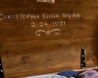 #39 - $175.00 - Norwegian hand painted chest brown 30Wx18Dx19T