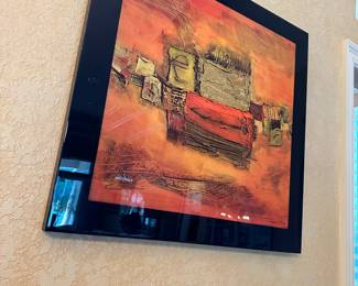 #6 - $150.00 - Decorative Abstract signed 33x33