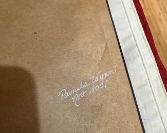 #55 - $70.00 - Pam Wynn 15x12 painting on clay brown colors Titled Ancient image (retail $185)