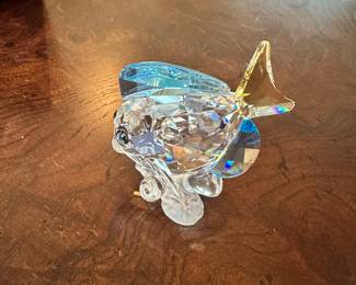 #108 - $70.00 - Swarovski fish crystal blue tank fish 886180