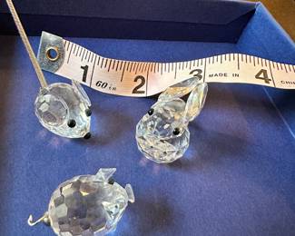 #127 - $30.00 - Swarovski set of 3 mini mouse/pig/rabbit