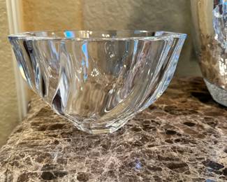 #131 - $50.00 - Orrefors bowl faceted 8x5 Zenith by Ann Nilsson