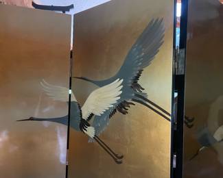 #49 - $250 Gold lacquer 4 panel screen 72H x 18Each W