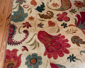 #56 - $68  Rug with Flowers 96 X 61
