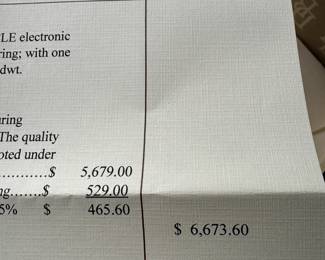 #83 - 14kt yellow gold setting 0.97 ct - size 8.5 - $2,285.00