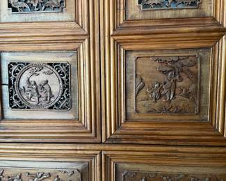 #1- $900 - Chinese carved window screen 36x57