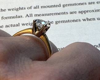 #83 - 14kt yellow gold setting 0.97 ct - size 8.5 - $2,285.00