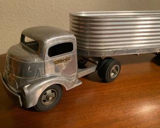 #23- $150 - Vintage Smitty Smith Miller logging toy truck 