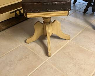 #21 - $250 or Best Offer Antique Piano and Swivel Seat 63W X 27D X 53 1/2H