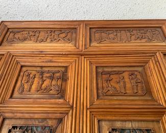 #1- $900 - Chinese Carved Window Screen 36W X 57H