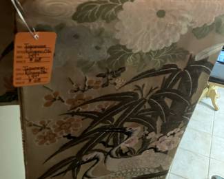 #96 - $68 Japanese Kimono Sari 144"Long (Flowers)