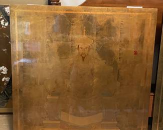 #26 - $250  Set of 2 Modern panels Embassador & Embassadrice lacquered (one of 2)  33W X 36H