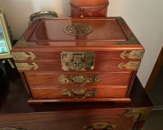 #72 - $60 Jewelry box with brass 
