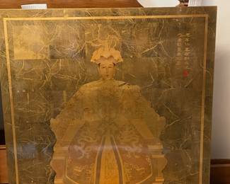 #26 - $250  Set of 2 Modern panels Embassador & Embassadrice lacquered (one of 2)  33W X 36H