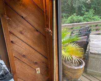 #47 - $70 Gold metal floor lamp - glass white globe 70T             (2 available)
