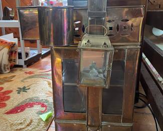 #55 - $100 	Brass lunch box/noodle cart  20W X 12D X25H
