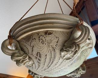 #6 & #7 - $180 EACH - 2 Available - Peter King pottery plant holder - 24"D