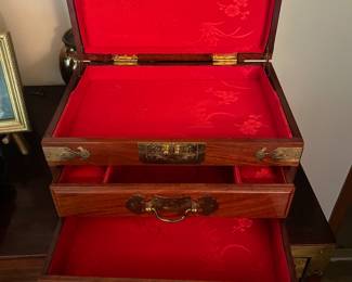 #72- $60 Jewelry box with brass 