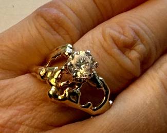 #82 - 14kt gold setting ring - size 6 - 7.05 grams $175
