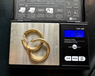 #115 - $200 - 14kt gold hoops 