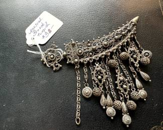 #120 - Unusual brooch - sword - possibly turquish $38