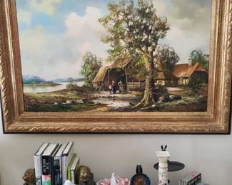 Closer look at  the German oil painting and smalls