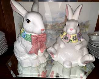 Fitz and Floyd Rabbit Cookie Jars