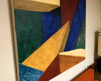 Cubist art work very large retro