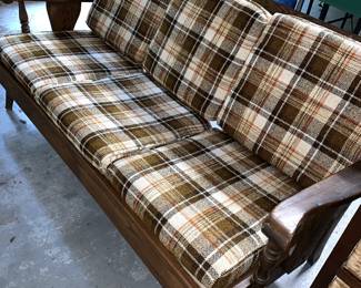 Vintage wood couch